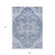 9' X 12' Denim Blue And Sky Blue Oriental Washable Indoor Outdoor Area Rug