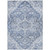 9' X 12' Denim Blue And Sky Blue Oriental Washable Indoor Outdoor Area Rug