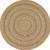 4' Natural And Brown Round Handmade Indoor Outdoor Area Rug