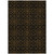 9' X 12' Brown And Black Medallion Washable Indoor Outdoor Area Rug