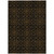 9' X 12' Brown And Black Medallion Washable Indoor Outdoor Area Rug