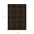 9' X 12' Brown And Black Medallion Washable Indoor Outdoor Area Rug