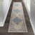 10' Pink And Ivory Medallion Runner Rug