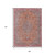 9' X 12' Orange And Red Medallion Washable Indoor Outdoor Area Rug