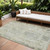 9' X 12' Sage Charcoal And Ivory Abstract Washable Indoor Outdoor Area Rug