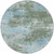 8' Sage And Denim Blue Round Abstract Washable Indoor Outdoor Area Rug