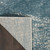 8' Teal and Ivory Abstract Non Skid Runner Rug