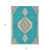 8' X 10' Teal Blue Brown And Ivory Oriental Washable Indoor Outdoor Area Rug