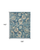 9' X 12' Turquoise Cream and Navy Blue Floral Distressed Area Rug