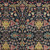 9' X 12' Black Red And Gold Floral Washable Indoor Outdoor Area Rug