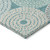 8' X 10' Teal Blue Beige And Gray Geometric Washable Indoor Outdoor Area Rug
