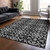 9' X 12' Ivory And Black Medallion Washable Indoor Outdoor Area Rug