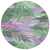 8' Sage And Mint Green Round Floral Washable Indoor Outdoor Area Rug