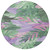 8' Sage And Mint Green Round Floral Washable Indoor Outdoor Area Rug