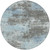 8' Taupe And Sky Blue Round Abstract Washable Indoor Outdoor Area Rug
