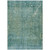 8' X 10' Teal Blue And Ivory Abstract Washable Indoor Outdoor Area Rug