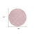 8' Pink And Ivory Round Geometric Washable Indoor Outdoor Area Rug