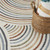 3' X 5' Blue and Ivory Geometric Power Loom Washable Area Rug