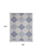 8' X 10' Beige Blue and Gray Geometric Distressed Non Skid Area Rug