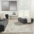 4' X 6' Ivory and Gray Abstract Non Skid Area Rug