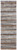8' Ivory Blue and Brown Striped Power Loom Runner Rug