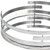 14" Silver Round Metal Geometric Vanity Tray