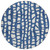 8' Navy Blue And Ivory Round Abstract Washable Indoor Outdoor Area Rug
