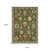 8' X 11' Green Blue And Yellow Oriental Area Rug With Fringe