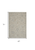4' X 6' Gray Floral Power Loom Area Rug