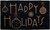 24" X 36" Black and Natural Coir Happy Holidays Outdoor Christmas Door Mat