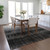 9' X 12' Black Ivory And Gray Ombre Washable Indoor Outdoor Area Rug
