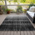 9' X 12' Black Ivory And Gray Ombre Washable Indoor Outdoor Area Rug