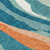 10' X 14' Teal Blue Copper And Ivory Abstract Washable Indoor Outdoor Area Rug