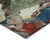 10' X 14' Green Teal Blue And Terra Cotta Abstract Washable Indoor Outdoor Area Rug