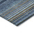 3' X 5' Navy Blue Sky Blue And Taupe Striped Washable Indoor Outdoor Area Rug