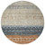 8' Brown Blue And Beige Round Southwestern Washable Indoor Outdoor Area Rug