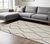 8' X 11' Beige and Black Geometric Power Loom Distressed Non Skid Area Rug