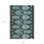 9' X 12' Teal Blue Aqua And Charcoal Southwestern Washable Indoor Outdoor Area Rug