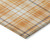 10' X 14' Orange Blue And Ivory Plaid Washable Indoor Outdoor Area Rug