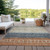 9' X 12' Brown Blue And Beige Southwestern Washable Indoor Outdoor Area Rug