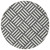8' Black And Ivory Round Geometric Washable Indoor Outdoor Area Rug