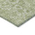 10' X 14' Green Floral Washable Indoor Outdoor Area Rug
