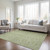 10' X 14' Green Floral Washable Indoor Outdoor Area Rug