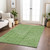 10' X 14' Green And Ivory Geometric Washable Indoor Outdoor Area Rug