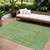 10' X 14' Green And Ivory Geometric Washable Indoor Outdoor Area Rug