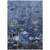 9' X 12' Navy Blue And Denim Blue Floral Washable Indoor Outdoor Area Rug