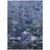 9' X 12' Navy Blue And Denim Blue Floral Washable Indoor Outdoor Area Rug