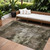 9' X 12' Brown Black And Beige Abstract Washable Indoor Outdoor Area Rug