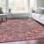 5' X 8' Pink Blush And Mauve Geometric Washable Indoor Outdoor Area Rug