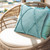 20" X 20" Aqua Sky Blue 100% Cotton Geometric Zippered Pillow